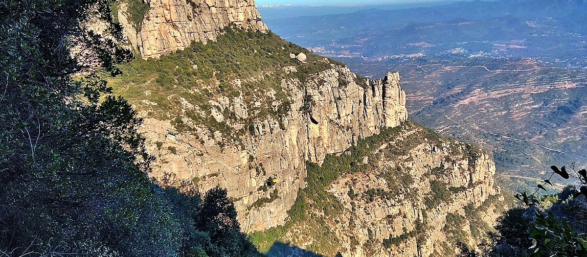 Vista aérea de la montaña de Montserrat, en Cataluña