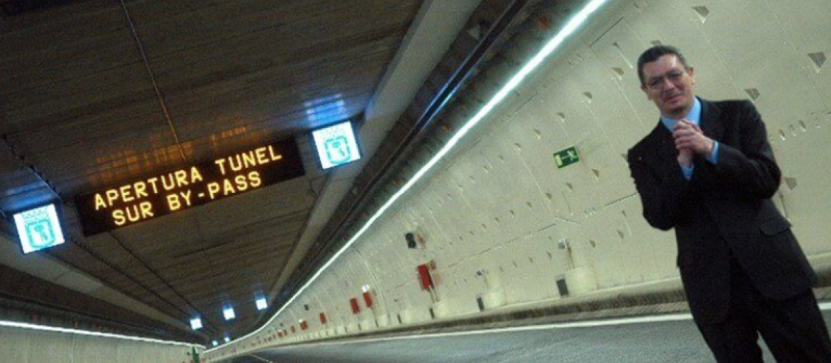 Gallardón en la inauguración del túnel de la M-30