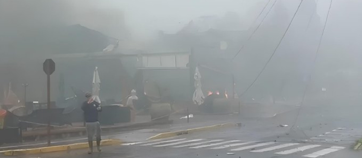 Imagen de la zona del accidente de avión en el sur de Brasil