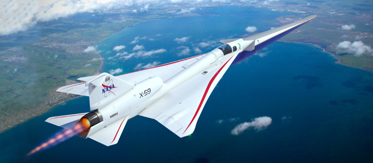 El avión supersónico X-59 que desarrolla la empresa norteamericana Lockheed Martin con la NASA