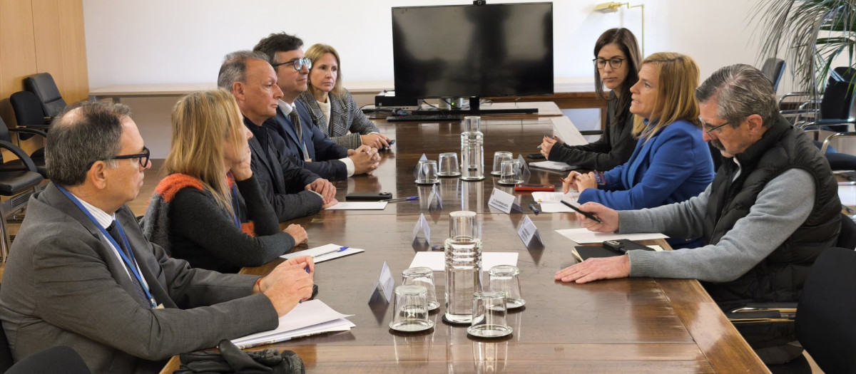 Imagen de la reunión de los empresarios valencianos con la delegada del Gobierno, Pilar Bernabé