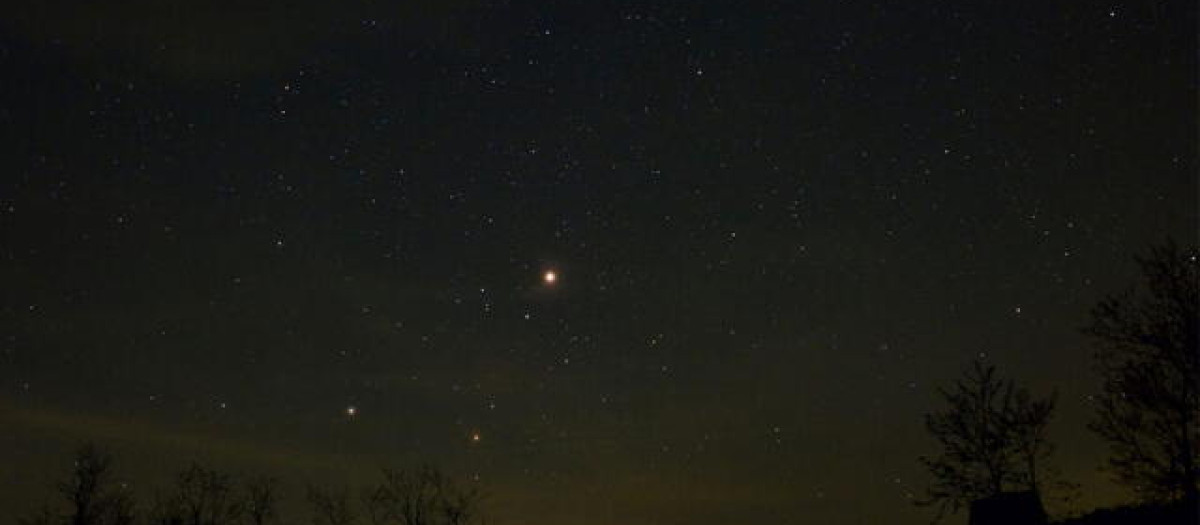 El planeta Marte visto desde la Tierra