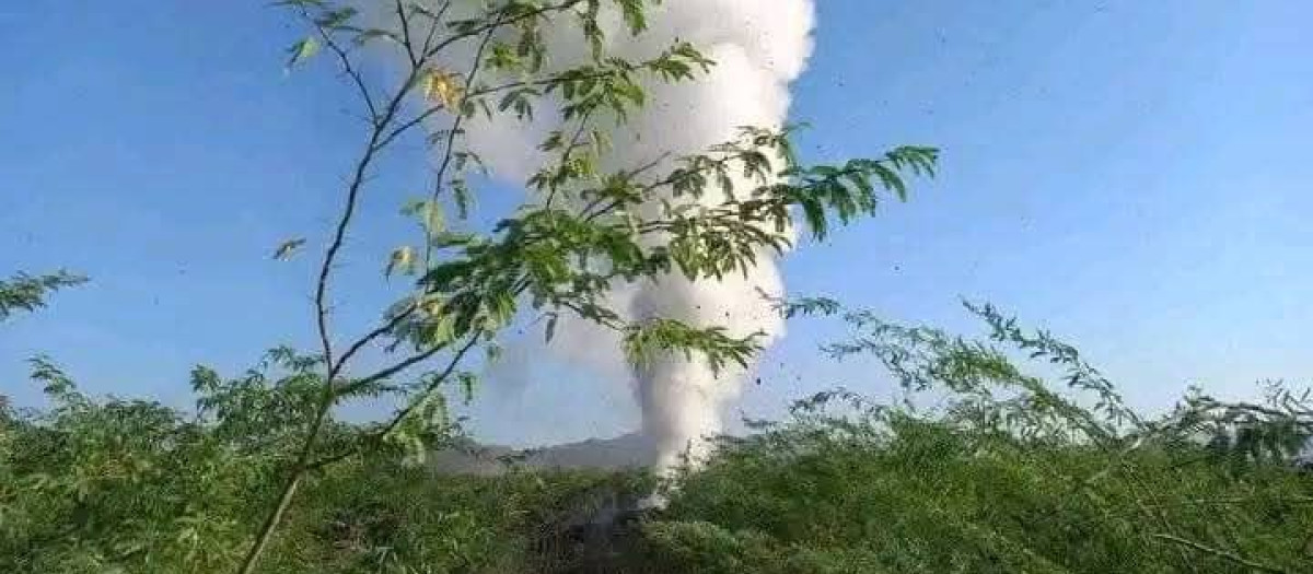 Imágenes de la emisión de gases provocadas por un terremoto en Etiopía