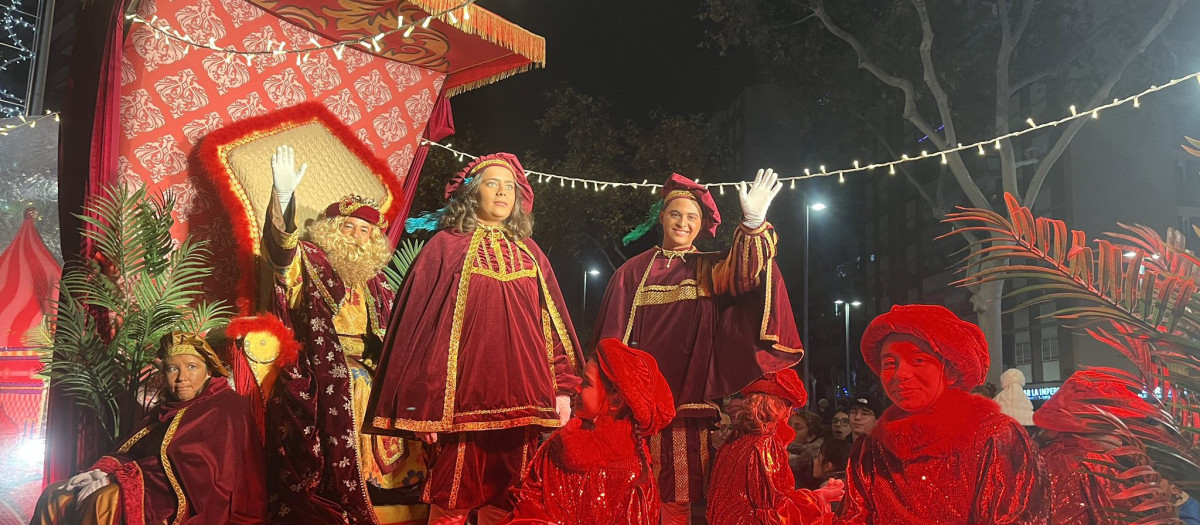 Un momento de la Cabalgata de Reyes de Badalona