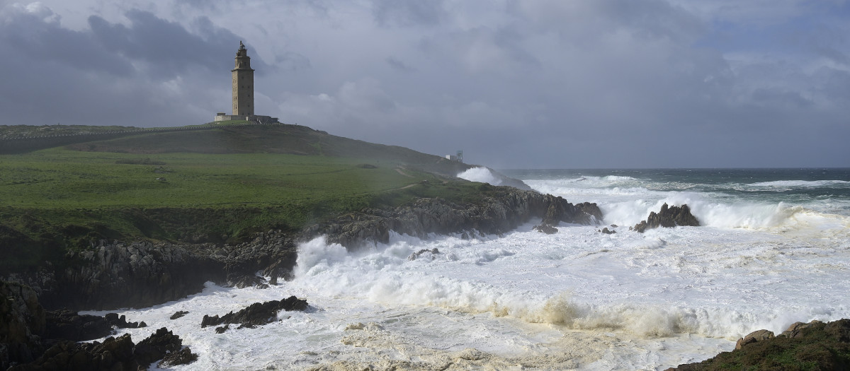 Oleaje registrado en La Coruña durante un temporal