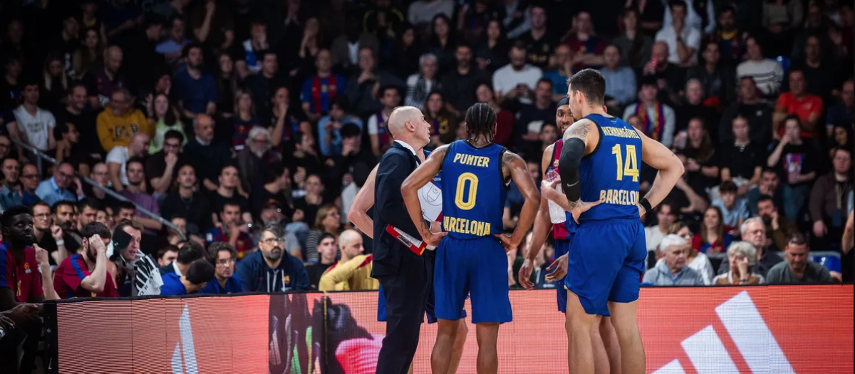 El Barça Basket se lamenta por una derrota durante esta temporada