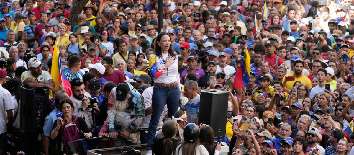 María Corina Machado en las manifestaciones del pasado jueves