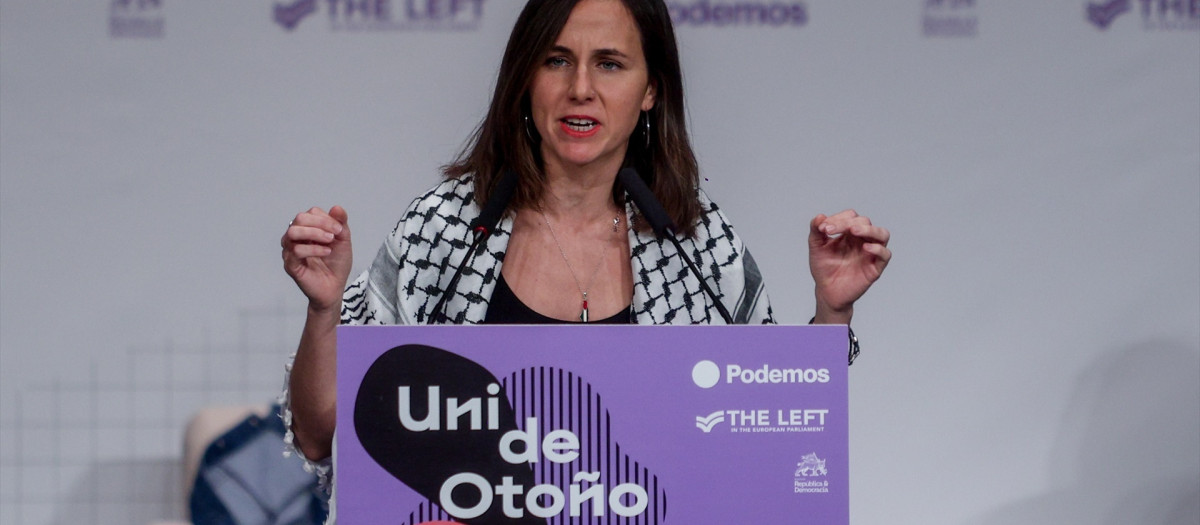 La secretaria general de Podemos, Ione Belarra.