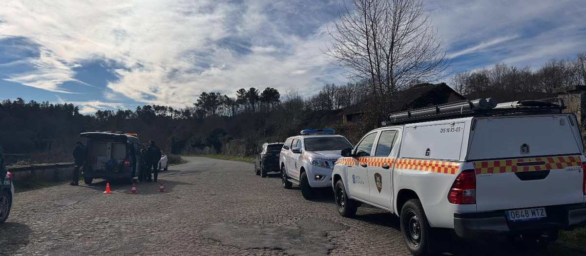 Dispositivo de búsqueda para encontrar al joven que había desaparecido en Silleda