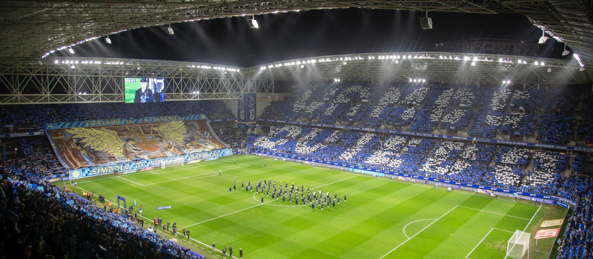 Imagen del Carlos Tartiere en el derbi ante el Sporting de Gijón