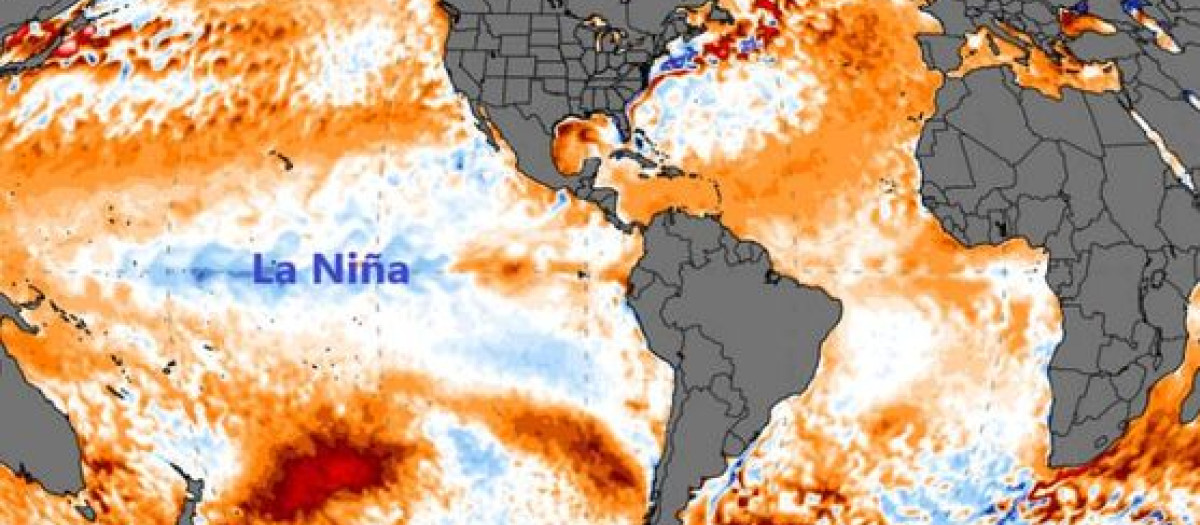 Mapa de los efectos de La Niña