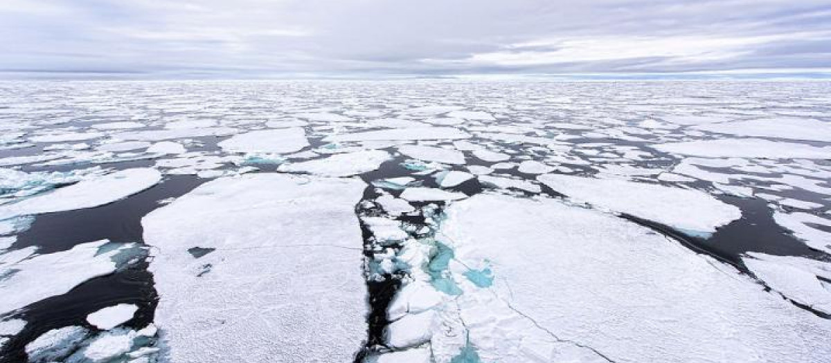 Imagen del hielo marino en el Polo Norte