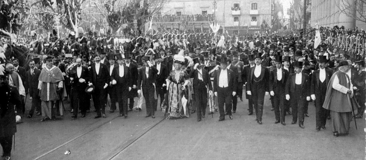 La Infanta Isabel visitó la Argentina con motivo del Centenario, en mayo de 1910
