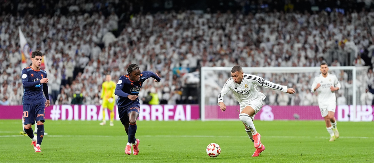 Kylian Mbappé, en el partido contra el Celta