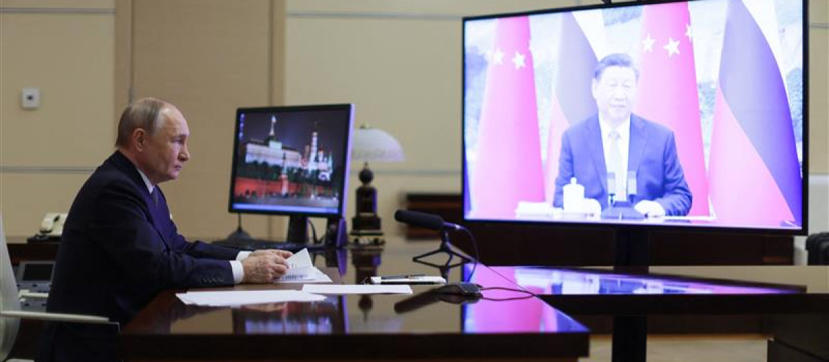 Putin y Xi en video conferencia. 21 de enero de 2025