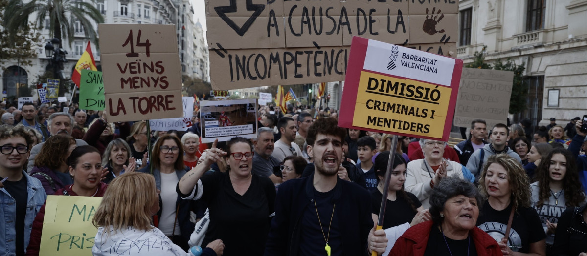 Manifestación contra Mazón del 30 de noviembre en Valencia