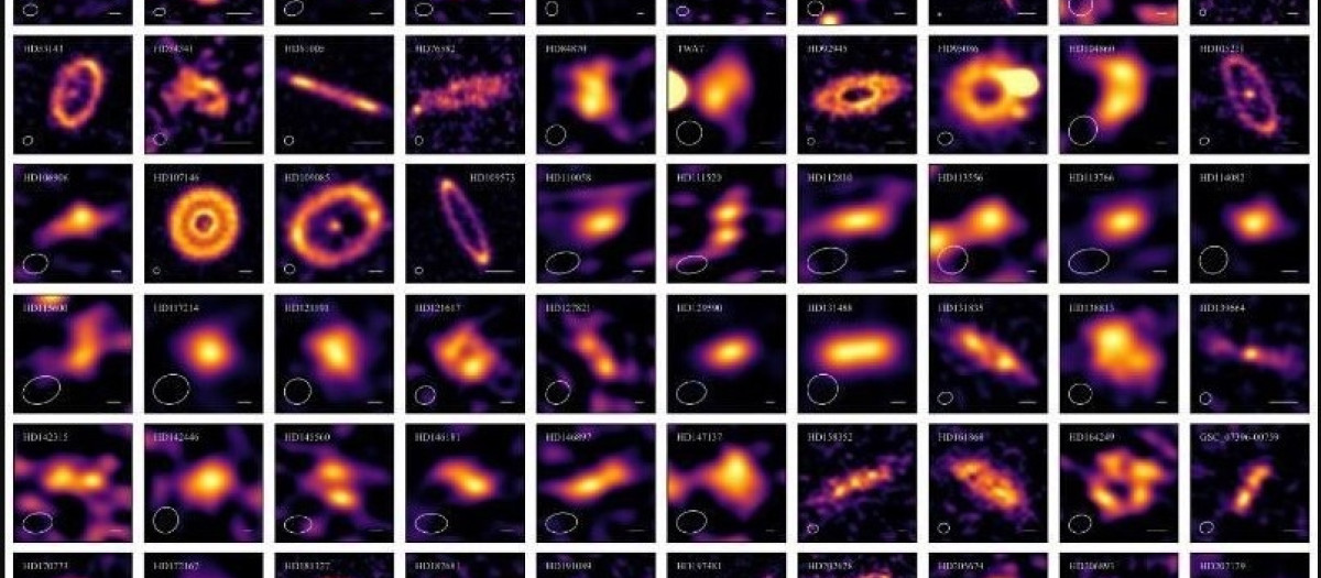 Los 74 cinturones de exocometas, tal como se muestran en este estudio