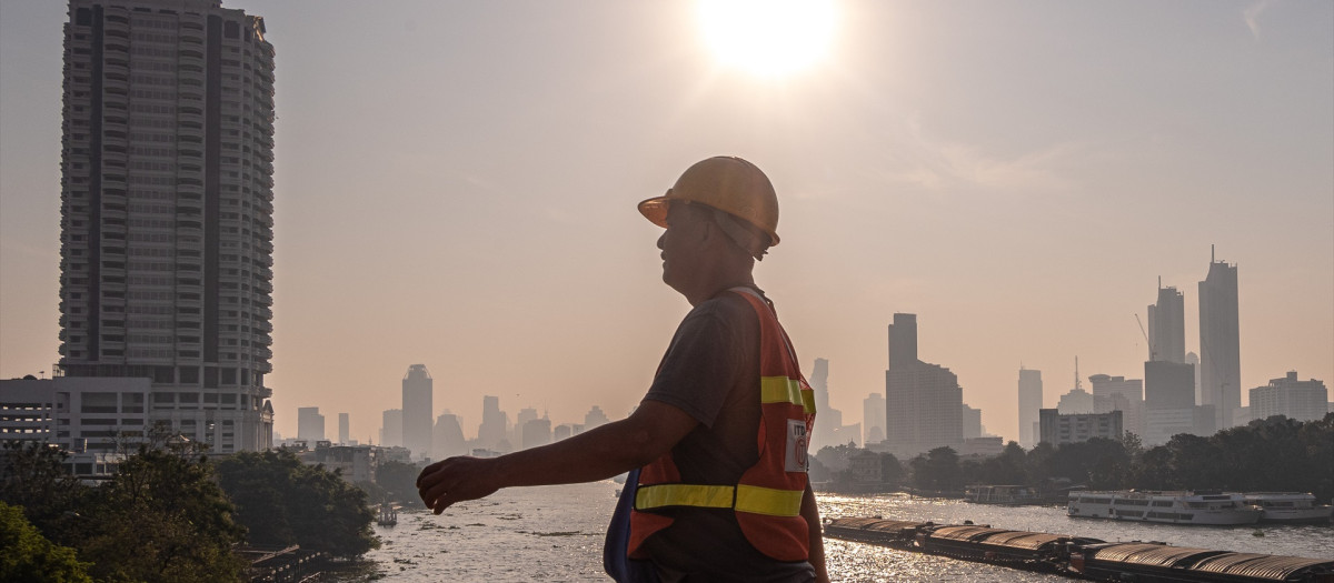 Imagen de archivo de Bangkok, bajo una 'boina' de contaminación