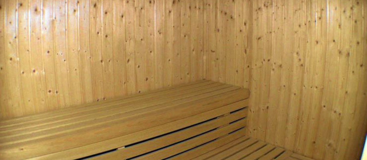Interior de la sauna