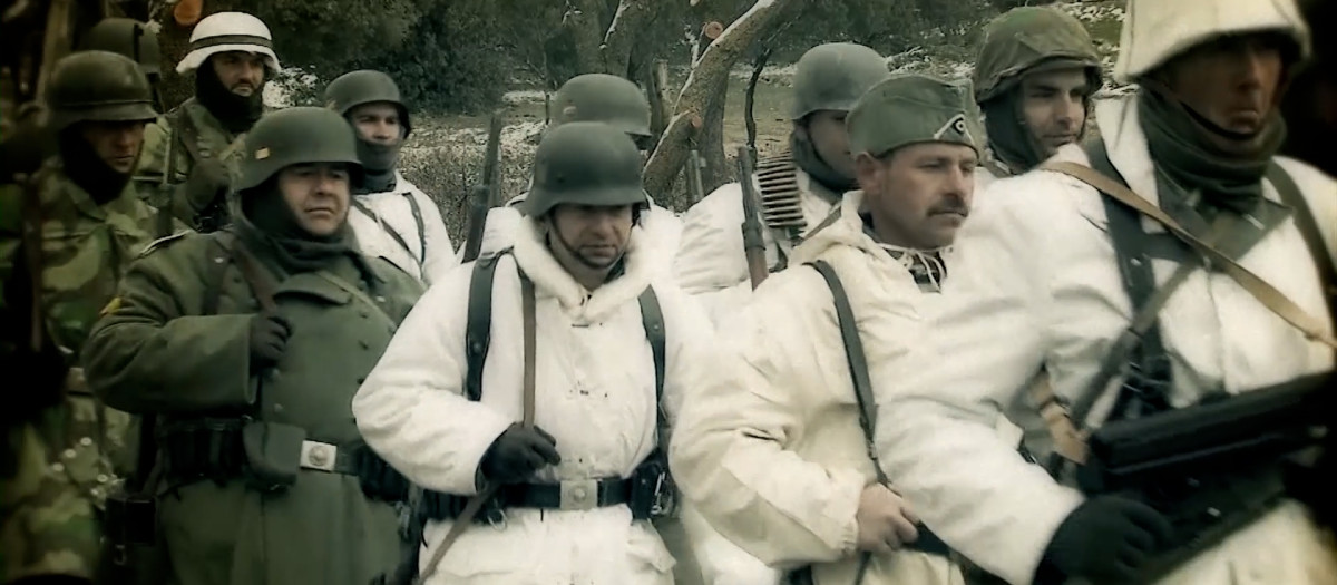 Una recreación histórica de los combates de Krasny Bor