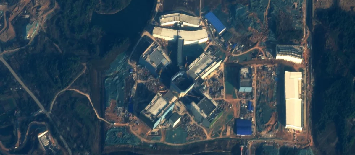 Imágenes de satélite de la planta de fusión nuclear china