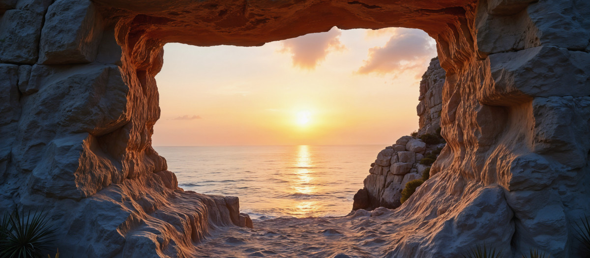 Ilustración de una cueva