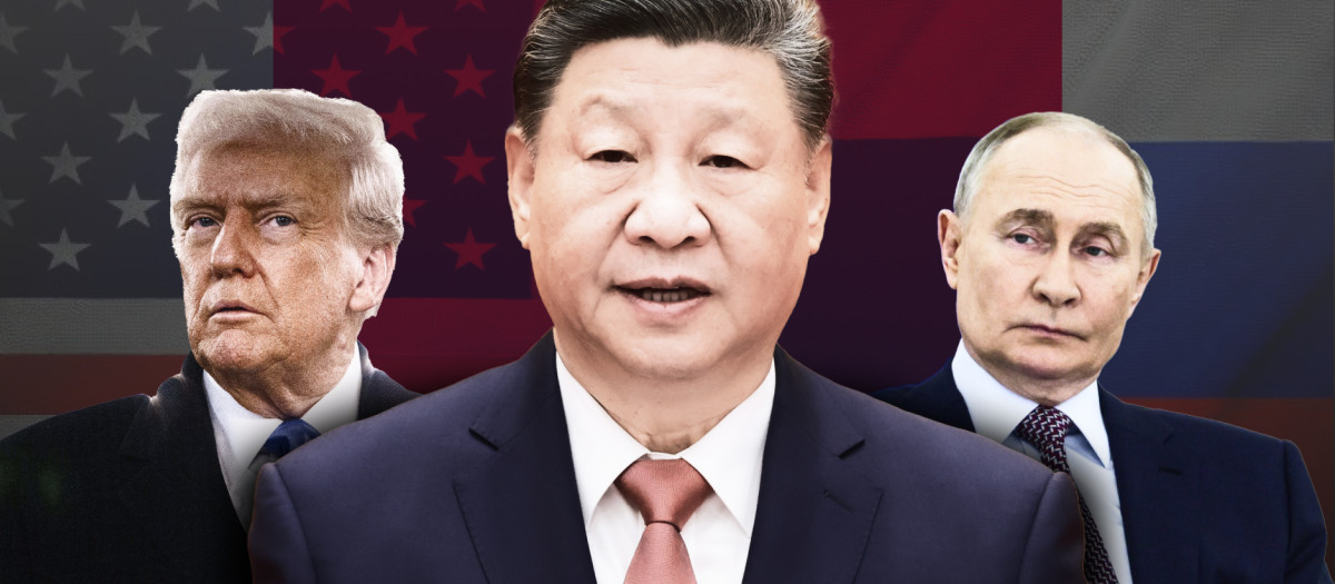 Los presidentes Donald Trump de EE.UU., Xi Jinping de China y Vladimir Putin de Rusia