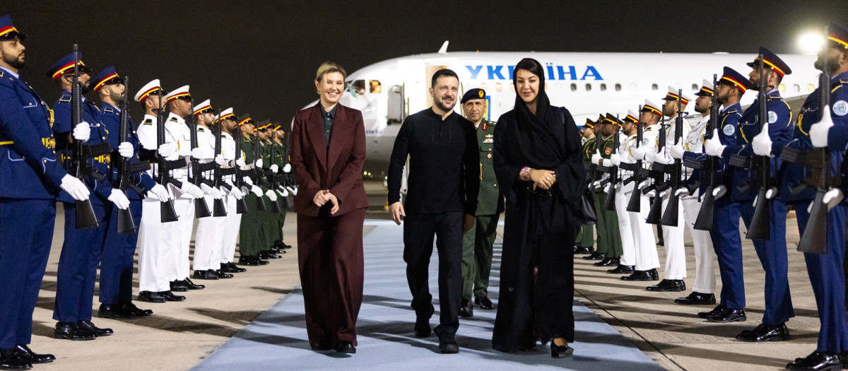 El presidente de Ucrania, Volodimir Zelenski, en Emiratos Árabes Unidos