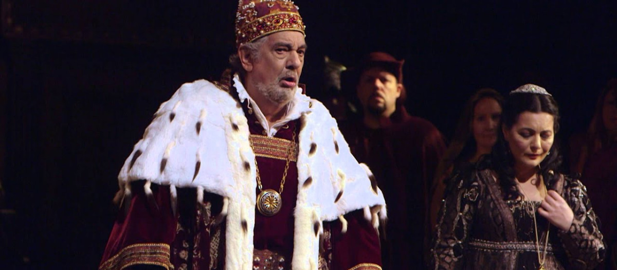 Placido Domingo como Simon Boccanegra en la Ópera Metropolitana de Nueva York