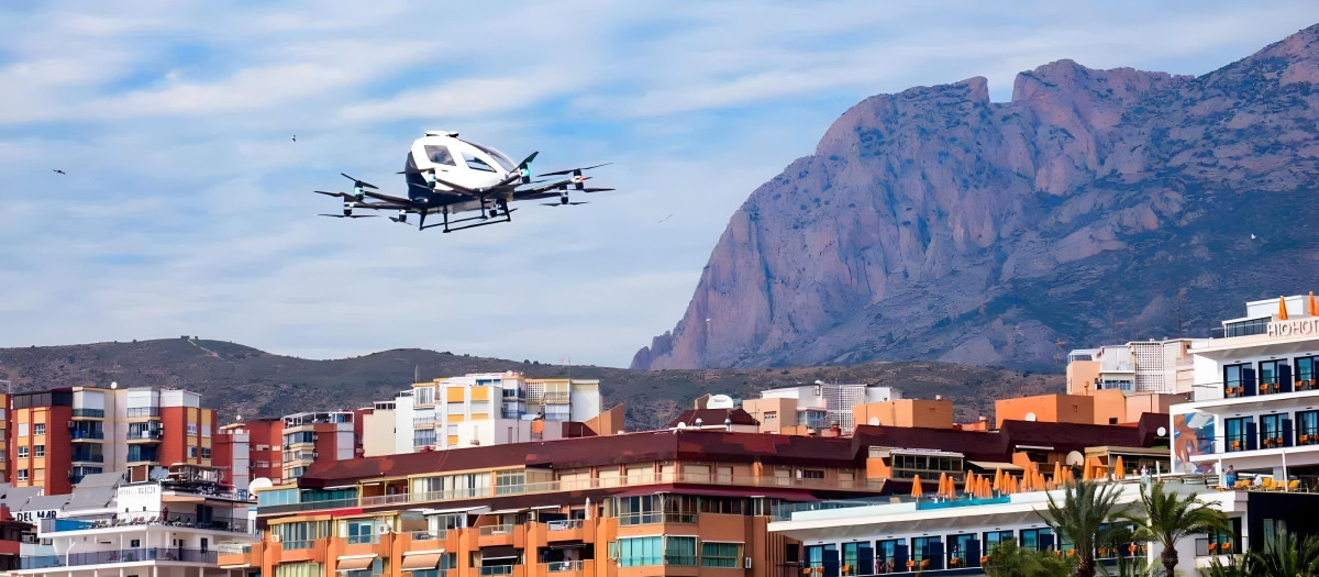 Demostración del aerotaxi realizada en la Comunidad Valenciana
