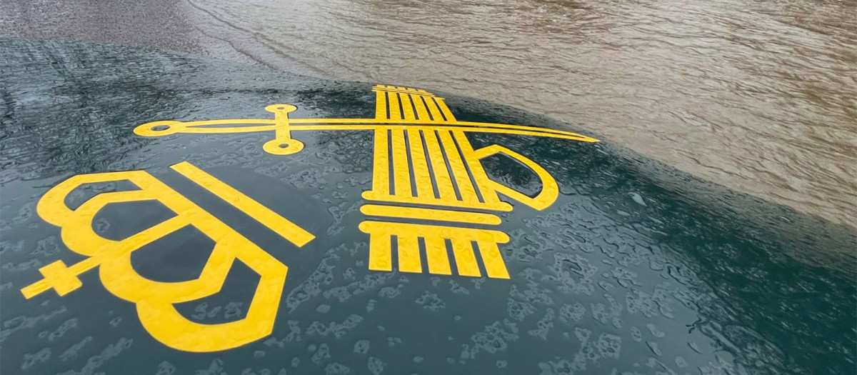 Imagen de la Guardia Civil en la inundación