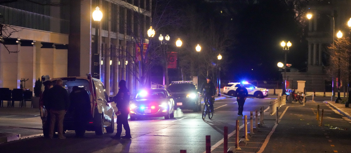 La Policía cerca de la Casa Blanca, tras los hechos