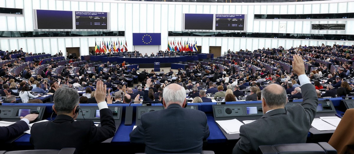 Imagen del Parlamento Europeo este miércoles, en Estrasburgo