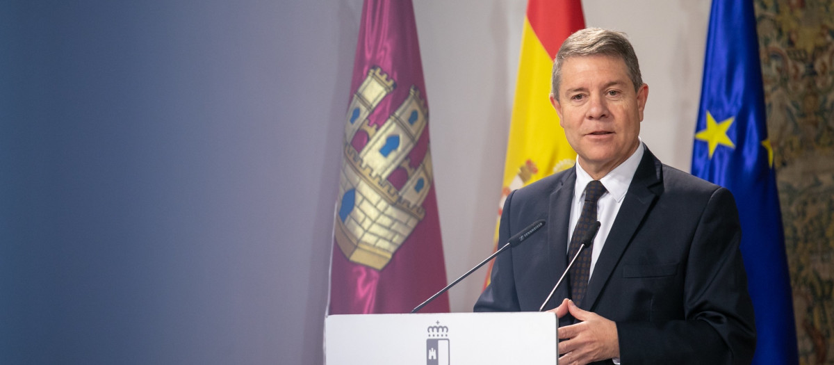 El presidente de Castilla-La Mancha, Emiliano García-Page
REMITIDA / HANDOUT por JCCM
Fotografía remitida a medios de comunicación exclusivamente para ilustrar la noticia a la que hace referencia la imagen, y citando la procedencia de la imagen en la firma
21/3/2025