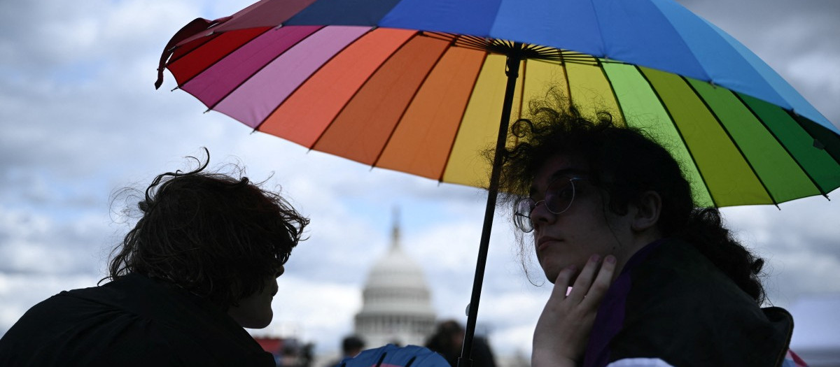 Manifestación del Día de la Visibilidad Trans en Washington