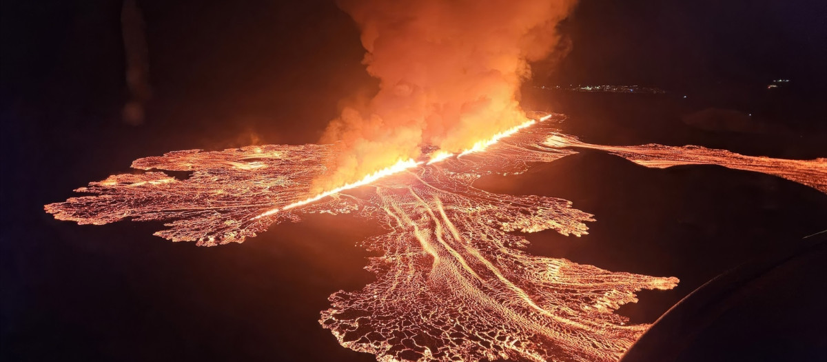 Erupción en noviembre de 2024 en la península de Reykjanes