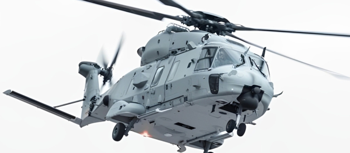 El nuevo helicóptero NH-90 'Sable' en vuelo