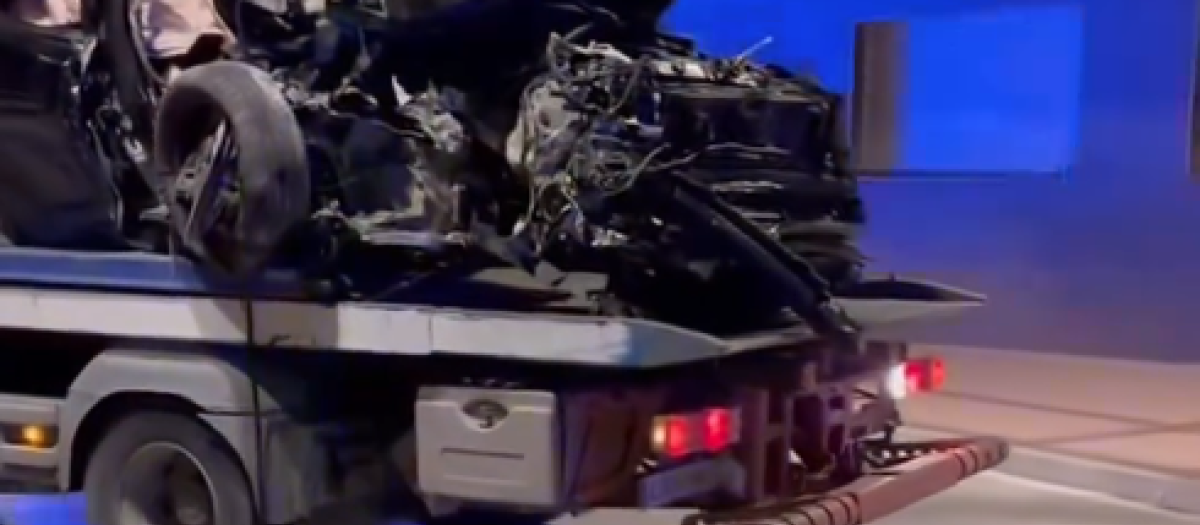 Imagen del coche tras el accidente en Fuengirola