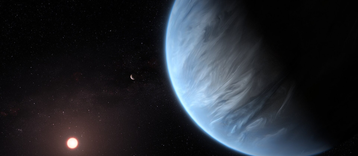 Ilustración del exoplaneta K2-18b