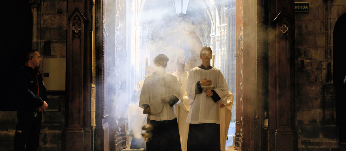 Jueves Santo en la Catedral de Barcelona