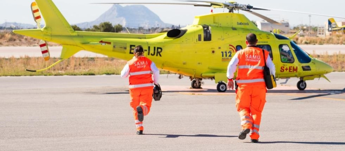 Un helicóptero medicalizado de la Generalitat Valenciana, en una imagen de archivo
GVA
26/2/2023