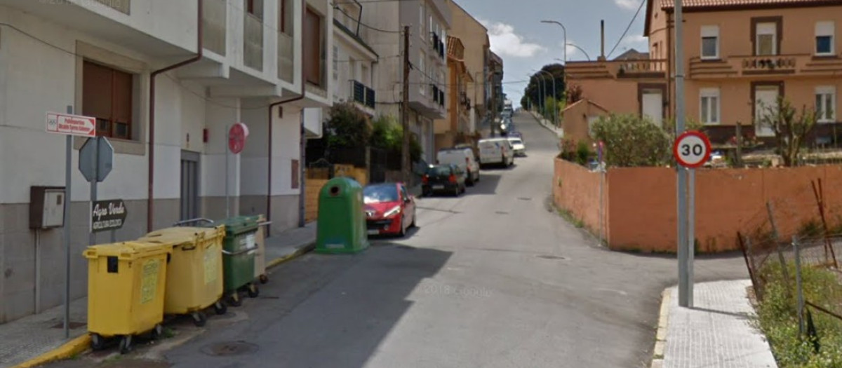 Calle de Ribeira en la que se registró la muerte