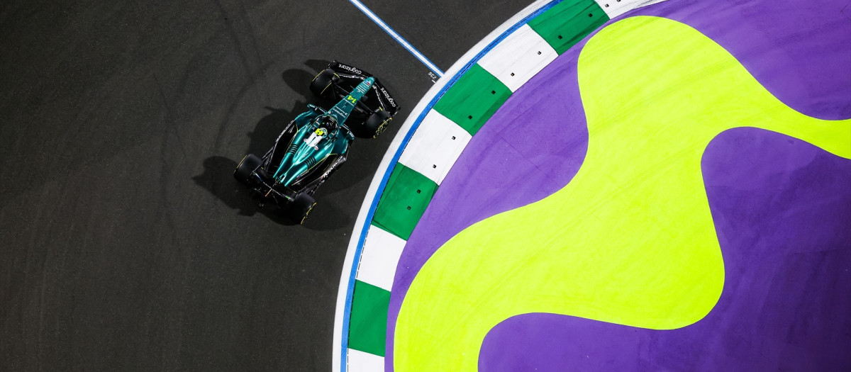 Fernando Alonso, durante el GP de Arabia Saudí