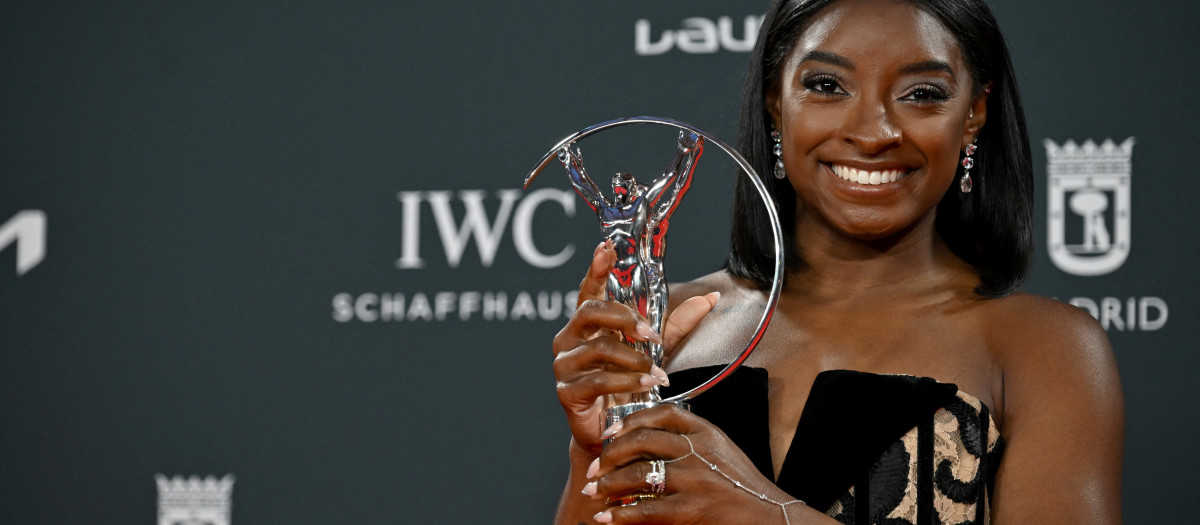 Simone Biles fue galardonada con el Laureus a la mejor deportista del año