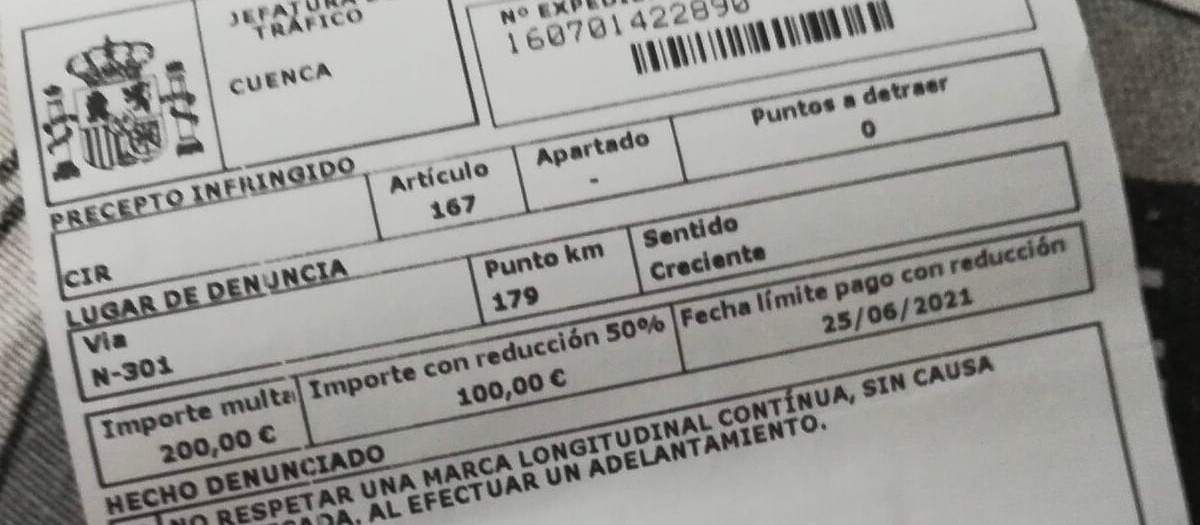 La mayor parte de los conductores no se enteran de nada hasta que reciben la multa en casa