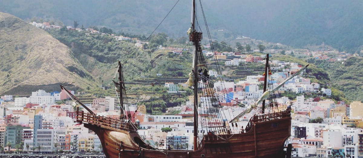 La Nao Santa María en una visita a Canarias