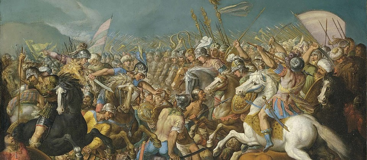 Una batalla de las guerras púnicas, en un cuadro pintado por Bernardino Cesari en el siglo XVII