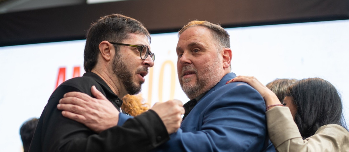 El presidente de ERC, Oriol Junqueras, en marzo