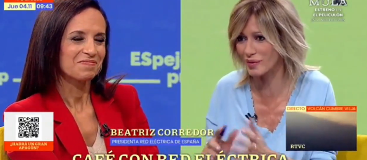 Beatriz Corredor, presidenta de Red Eléctrica, junto a Susana Griso