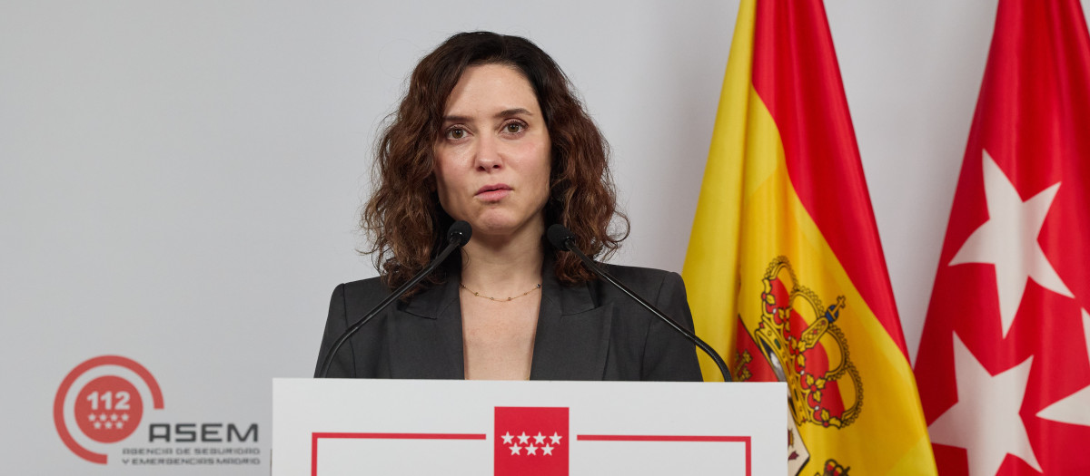 La presidenta de la Comunidad de Madrid, Isabel Díaz Ayuso